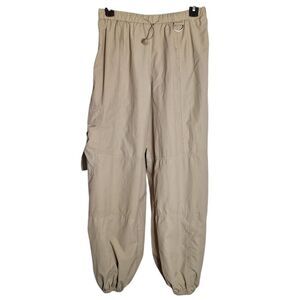 Urban Outfitters Womens Cargo Pants Khaki Parachute Baggy Streetwear Y2K Small P